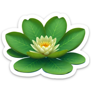 Round water lily leaf sticker