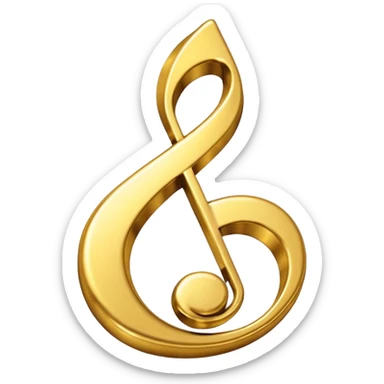 award in form of music note sticker