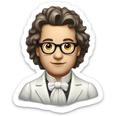 Young 2020 Beethoven with glasses sticker