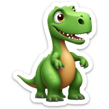 Dinosaur with big arms  sticker