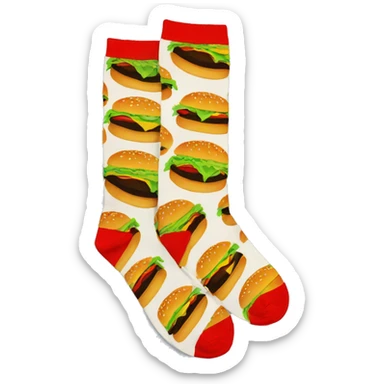 cheeseburger socks  sticker