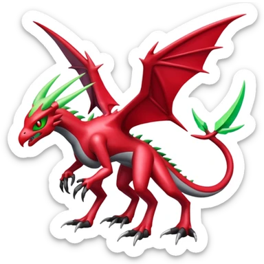 Shiny Aural Darkrai-Flygon-Genesect-Fakémon-fusion (full body) sticker