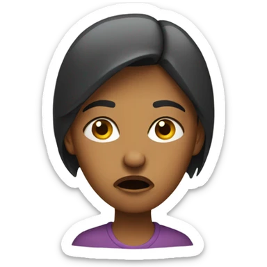 Irritated woman who isn’t in the mood sticker