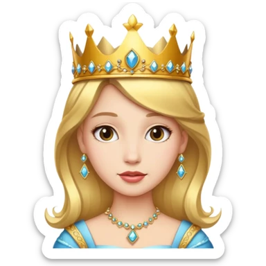 Princess wear crown
 sticker