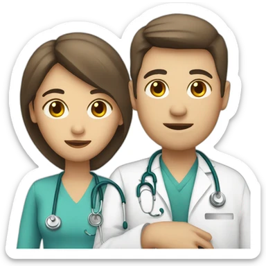 Patient and doctor  sticker