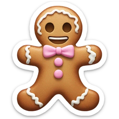 Pastel gingerbread man sticker