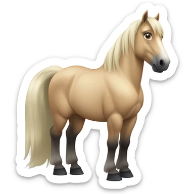 Norwegian fjord horse sticker