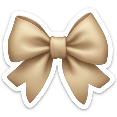 Beige bow sticker