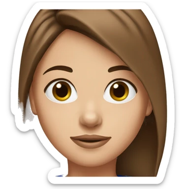 Brown hair Girl New York Rangers cap sticker