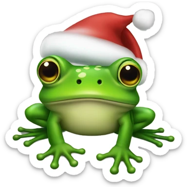 xmas frog sticker