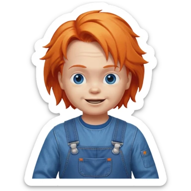 chucky shrugging sticker