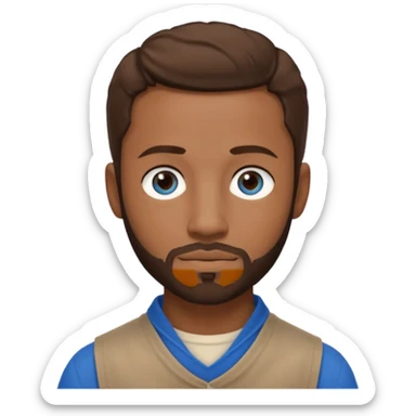  Edwin Epps from 12 Years of Slave with blue eyes, brown hair and short beard, light brown outfit sticker