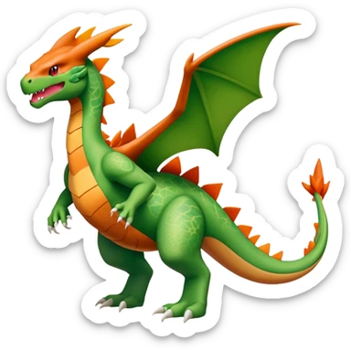 Grovyle-Charizard-Flygon-Fakémon-hybrid-creature (full body)  sticker