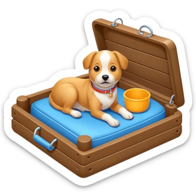 Goals:
1) Isometric view
2) Physically realistic portrayed in a way that would be expected to the average person
3) Avoid anything that could be considered offensive, even 2%

---
Now generate an image to represent a list to buy items for a dog. Items include: Kennel, bowl, bed, leash, etc sticker