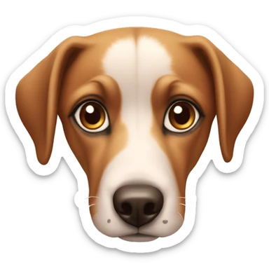 Chien avec coeur dans les yeux  sticker