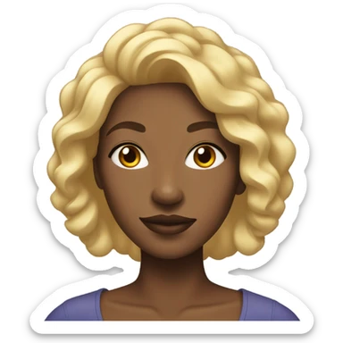 Sparky black woman with blonde hair  sticker