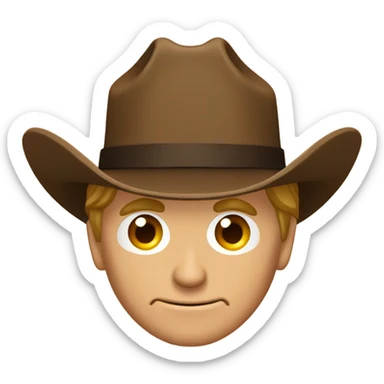 robert redford tiping cowboy hat sticker