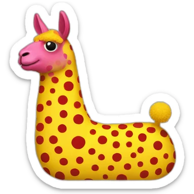 yayoi kusama llama sticker