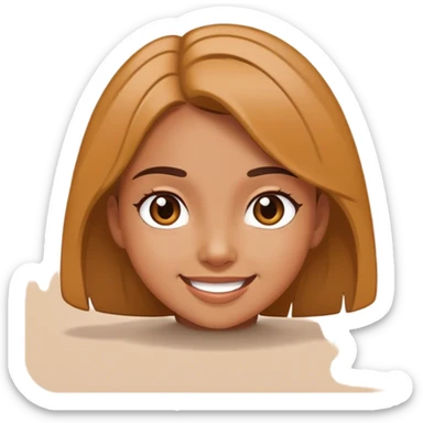 cheerful girl  on the ground looking forward sticker