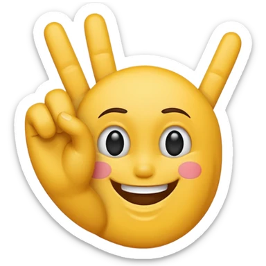 Fuck you hand sign in front of smiling face sticker