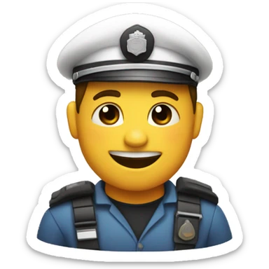 security guard on yoga matt sticker