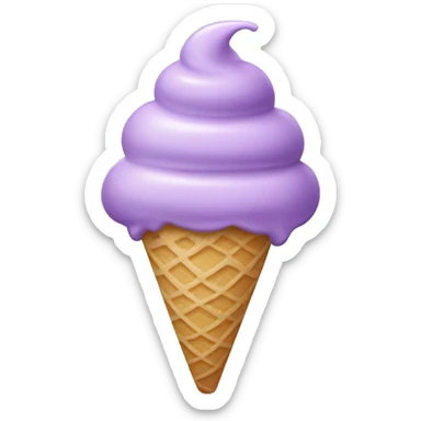 Light purple ice cream sticker