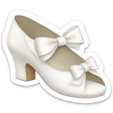 White and soft cute ribbon footwear  sticker
