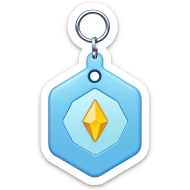 light blue geo tag sticker