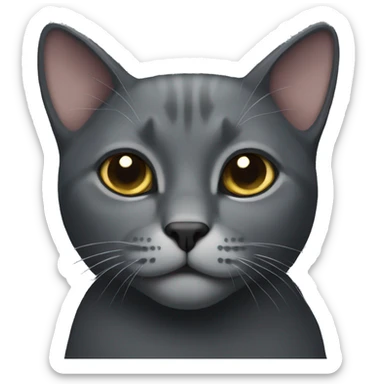 Dark gray cat sticker