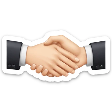 two white hands in a secret handshake sticker