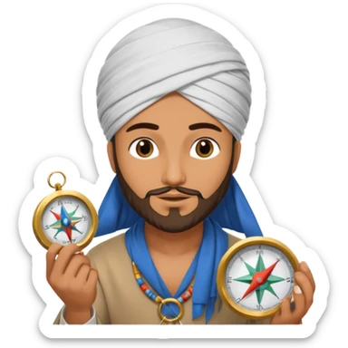 Ibn Battuta with compas sticker