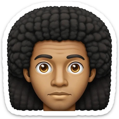 Black afro man with a tan  sticker