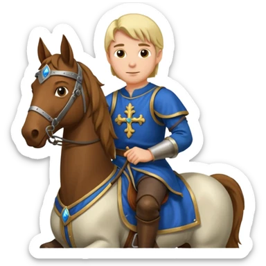 in medieval period  a man Riding Horse sticker