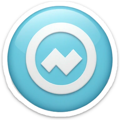 Light blue circle with white check mark inside sticker