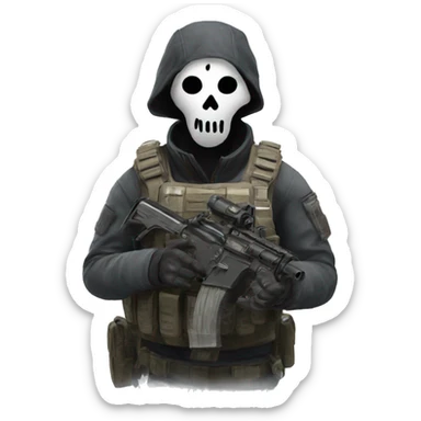 Ghost from call of duty  sticker