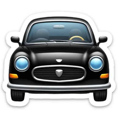 Black car escort sticker