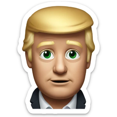 Donald trump photorealistic sticker