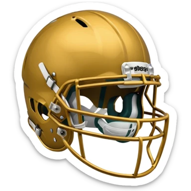 college football player helmets dark gold  sticker