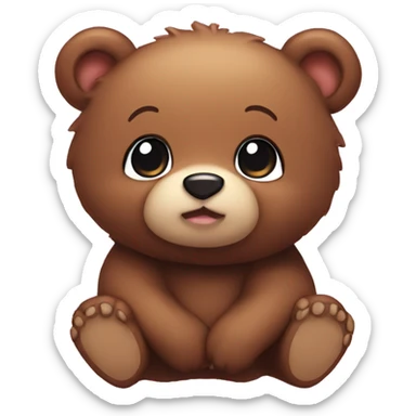 Cute bear chibi sticker