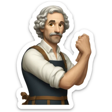 Austrian painter with extend arm sticker