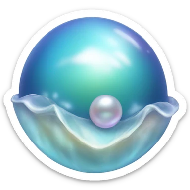 Magical ocean pearl sticker