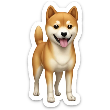 Beige dog Shiba Inu sticker