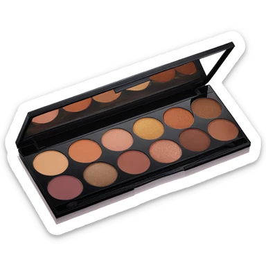 A 9-shade Dior eyeshadow palette with warm tones, embossed logos, and a clear lid. sticker