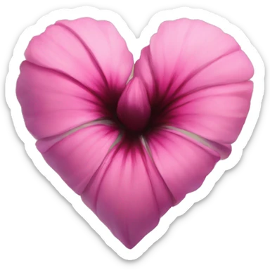Flower heart sticker
