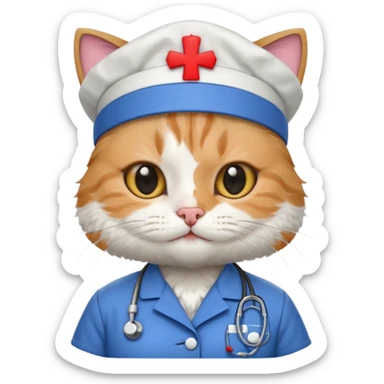 animal cat nurse sticker