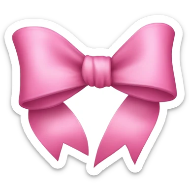 Pink bow sticker