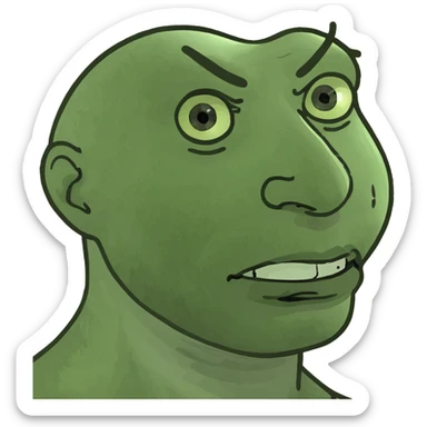 sad face sweating  sticker