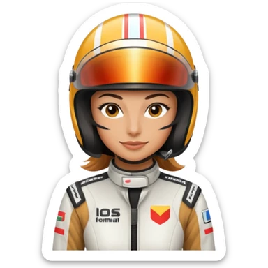 Formula racer woman sticker