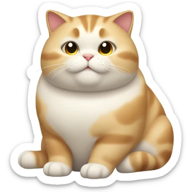 fatty cat sticker
