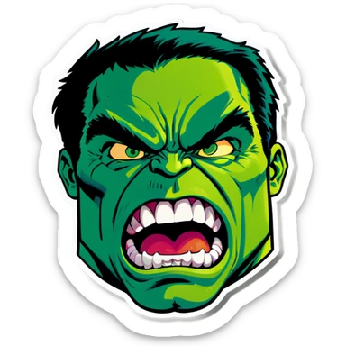 Hulk angry sticker